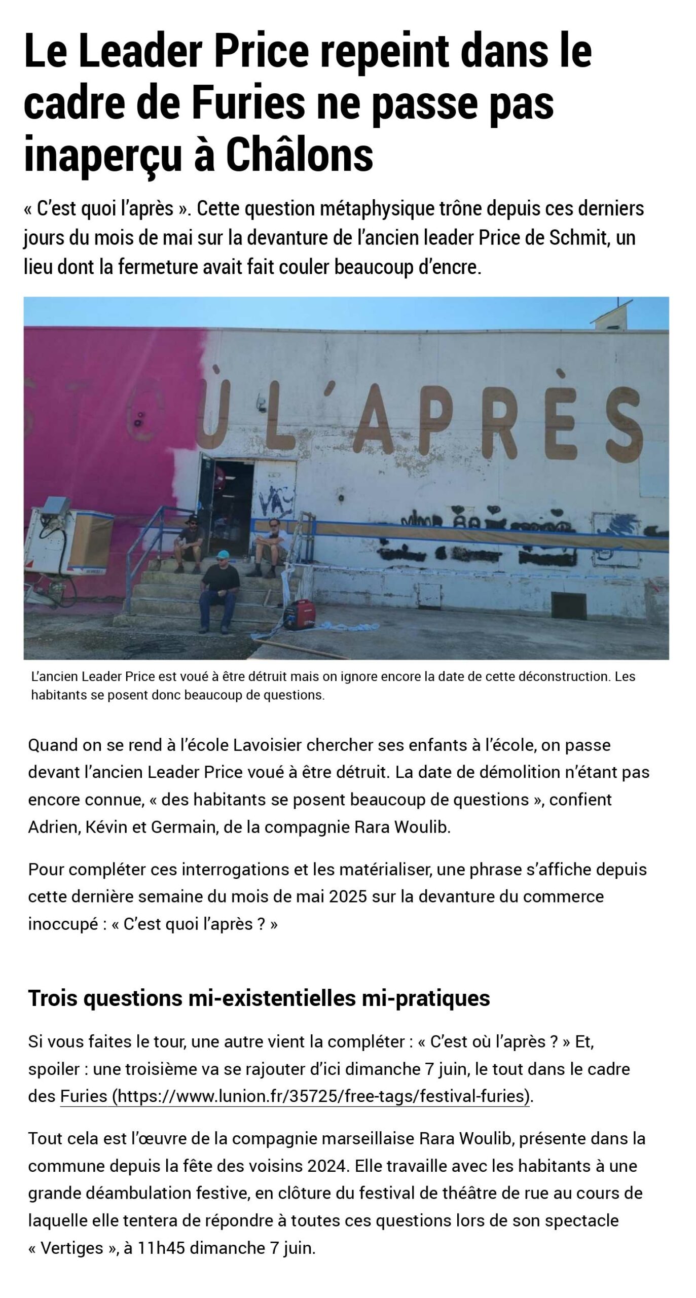 Vertiges dans la presse